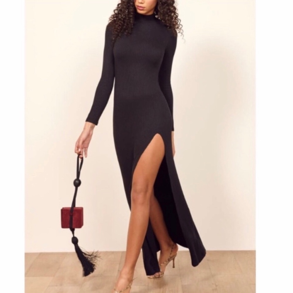 Reformation, Albee, Maxi Dress, Size M, Black.
